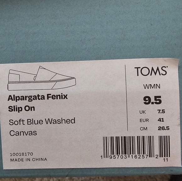 TOMS Size 9 Women's Alpargata Fenix Slip On - Picture 2 of 5